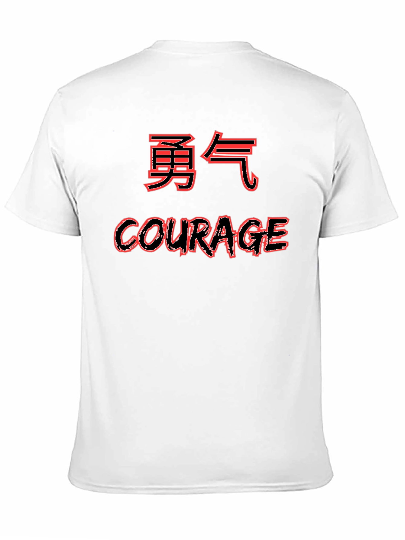 Courage Kanji Graphic T-Shirt - Black