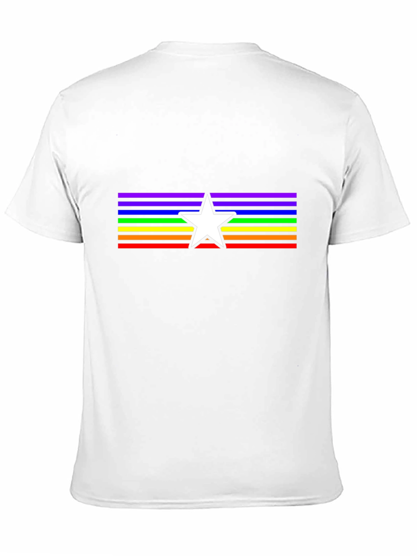 Rainbow Star Pride T-Shirt - Black