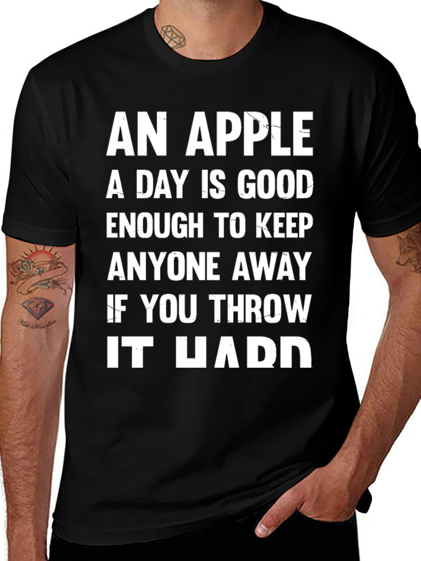 Funny Apple Throw T-Shirt