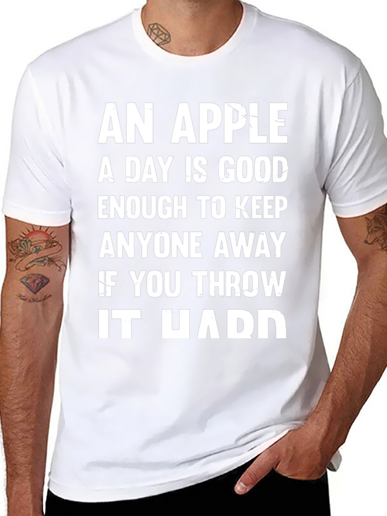 Funny Apple Throw T-Shirt