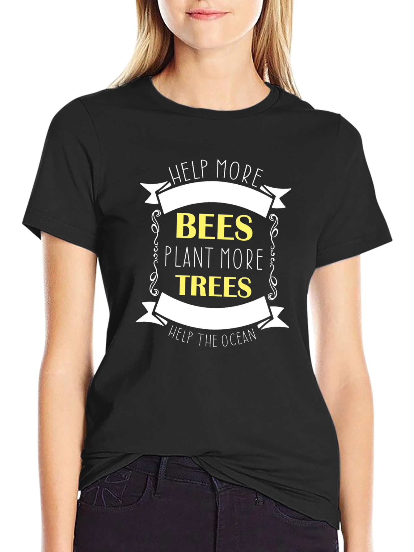 Eco-Friendly Tee: Help Bees Plant Trees Save Ocean