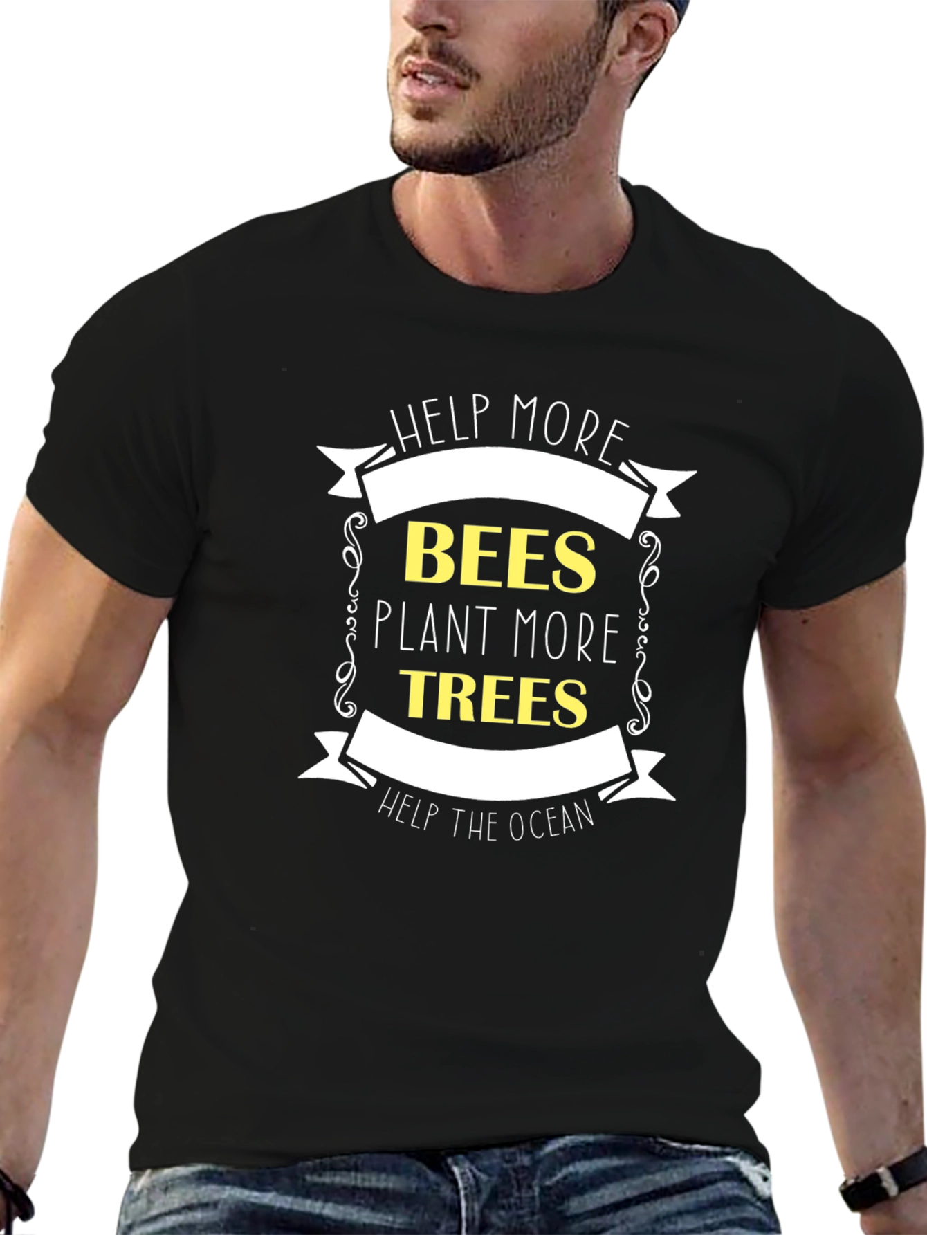 Eco-Friendly Tee: Help Bees Plant Trees Save Ocean