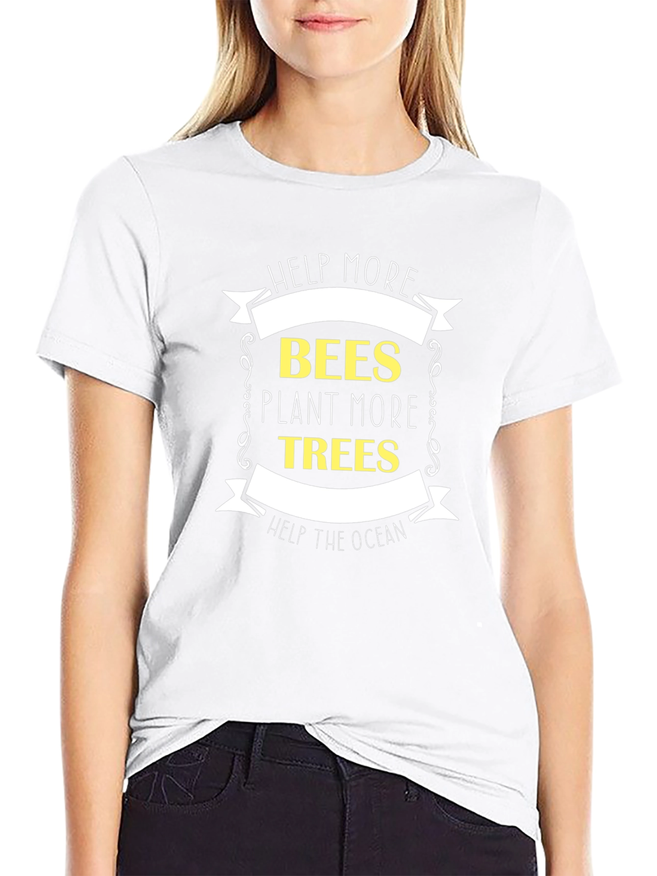 Eco-Friendly Tee: Help Bees Plant Trees Save Ocean