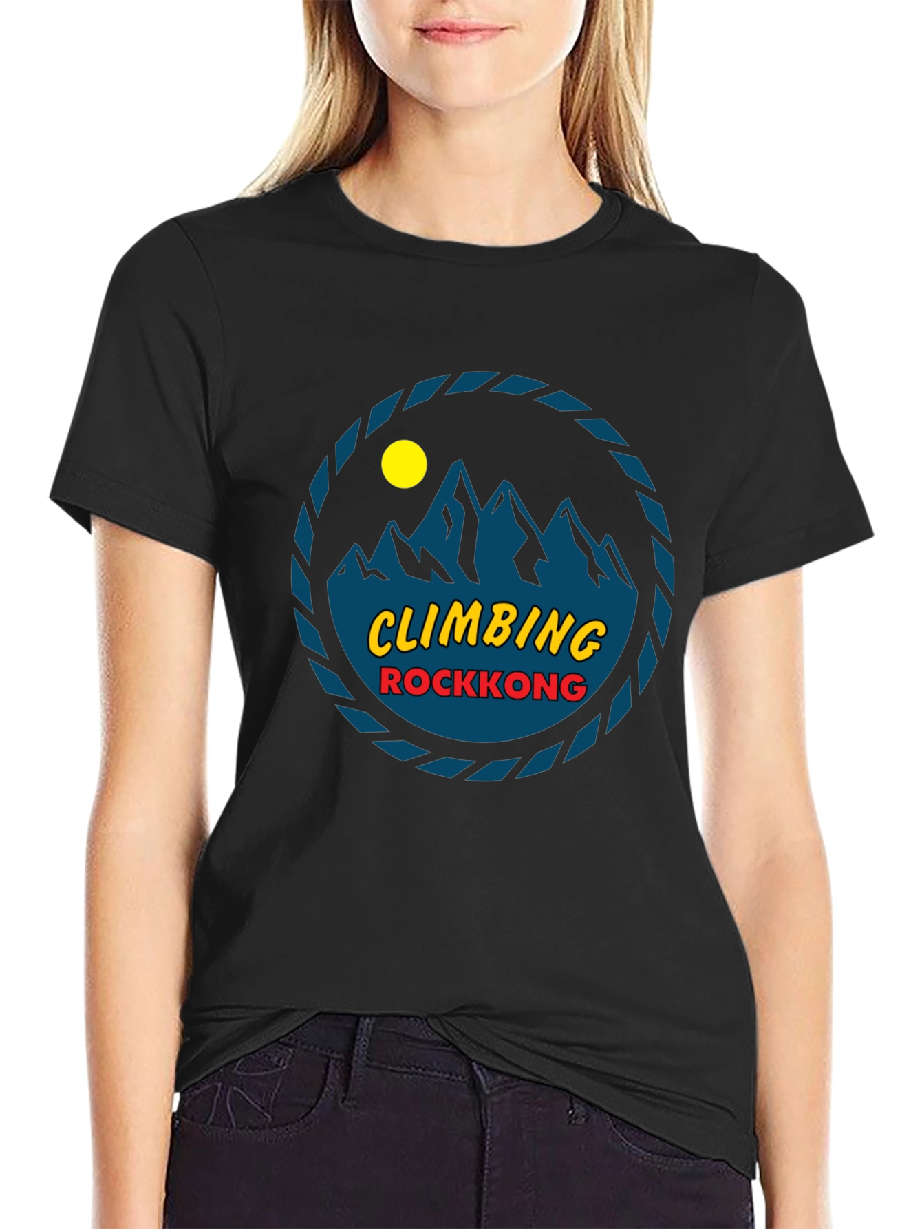 Climbing Rockkong Black Graphic Tee