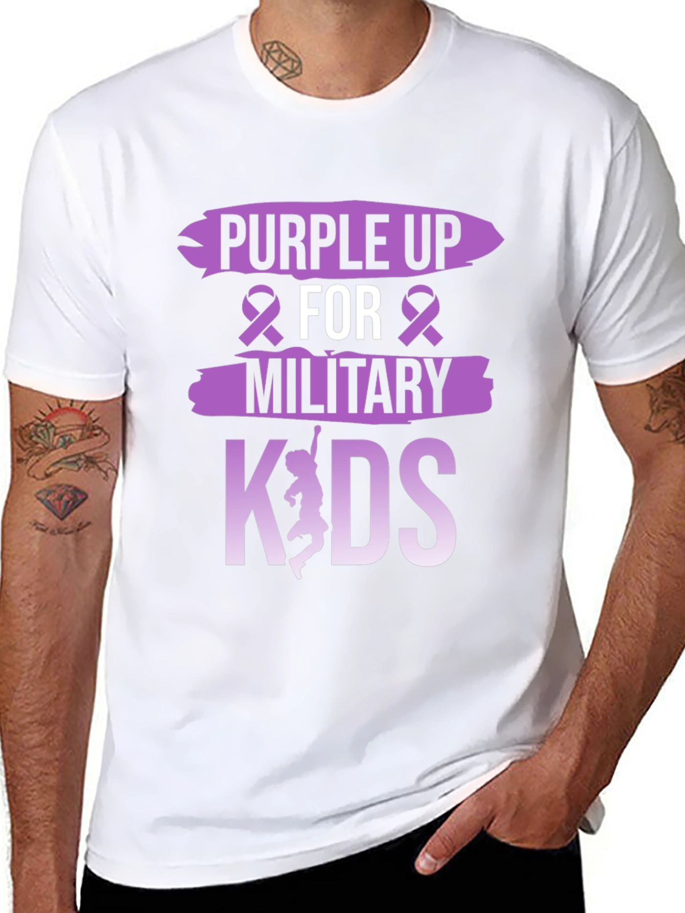Purple Up For Military Kids T-Shirt