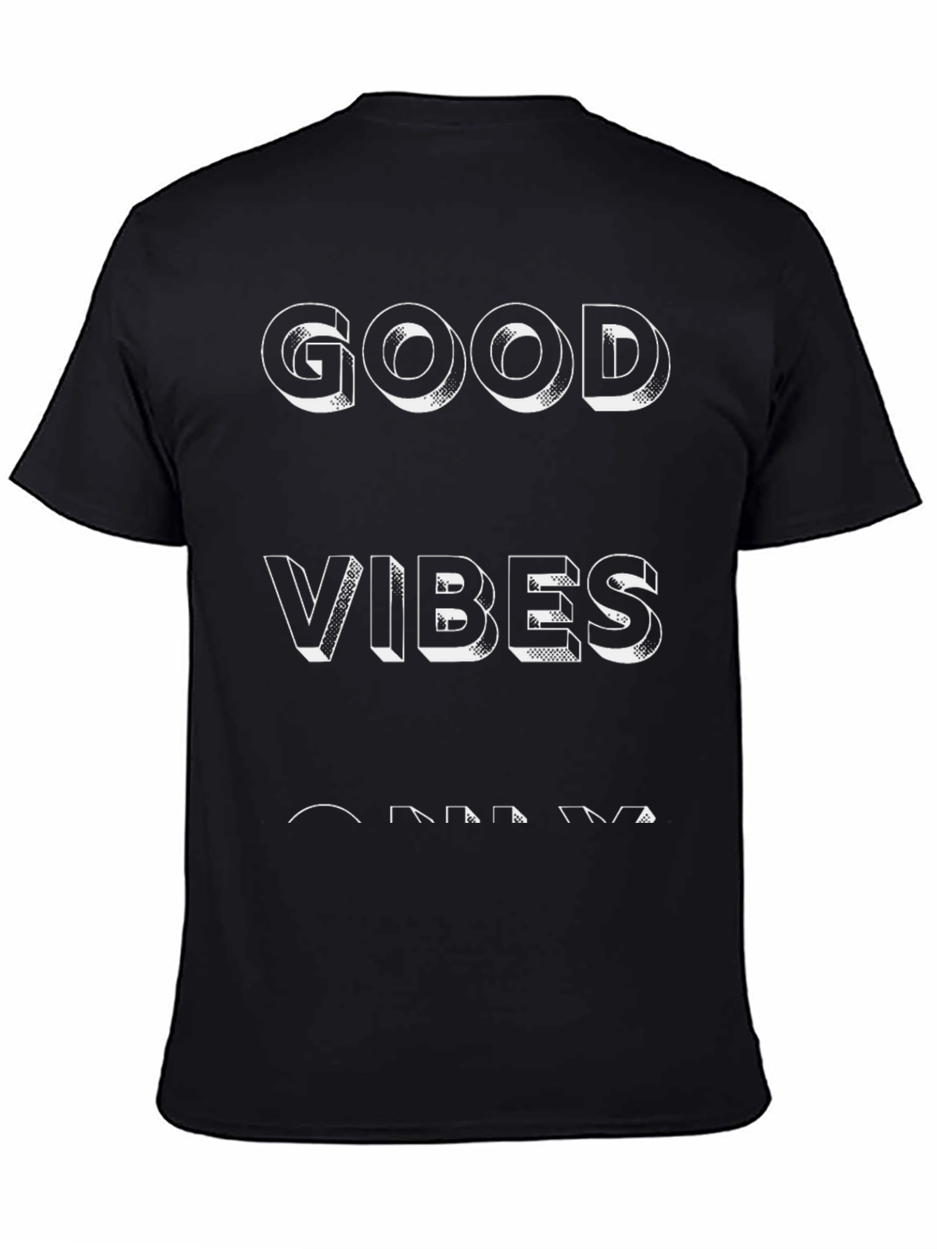 Good Vibes Only Black Graphic T-Shirt