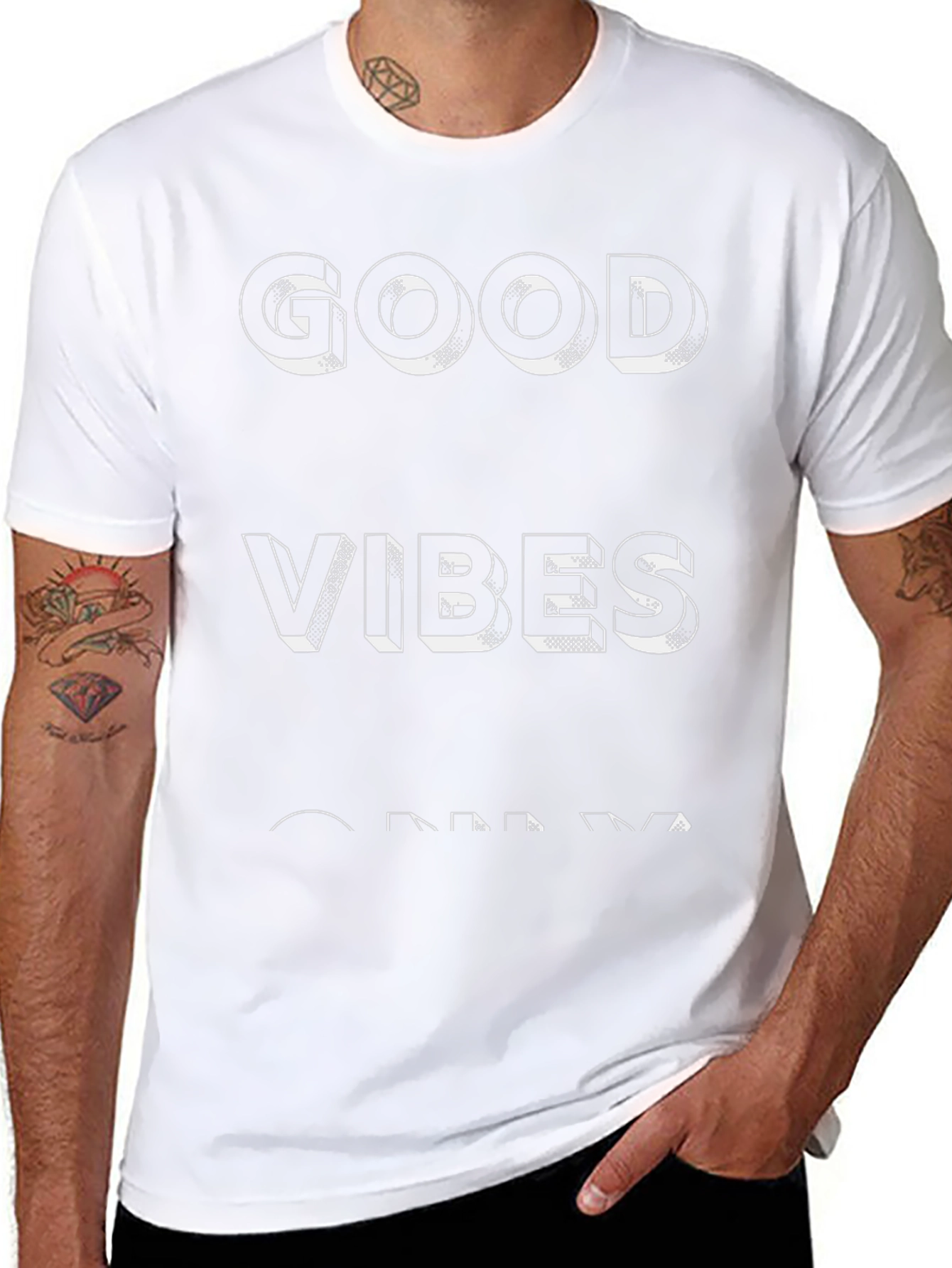 Good Vibes Only Black Graphic T-Shirt