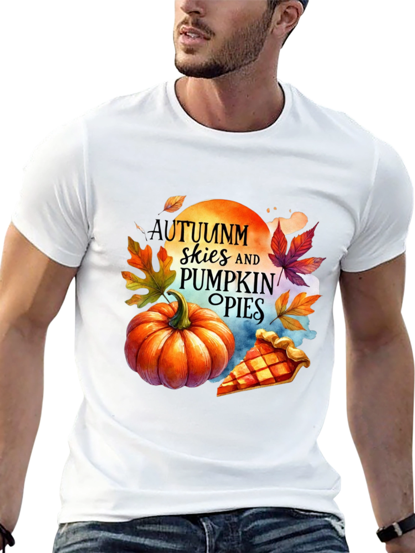 Autumn Skies Pumpkin Pies Graphic Tee
