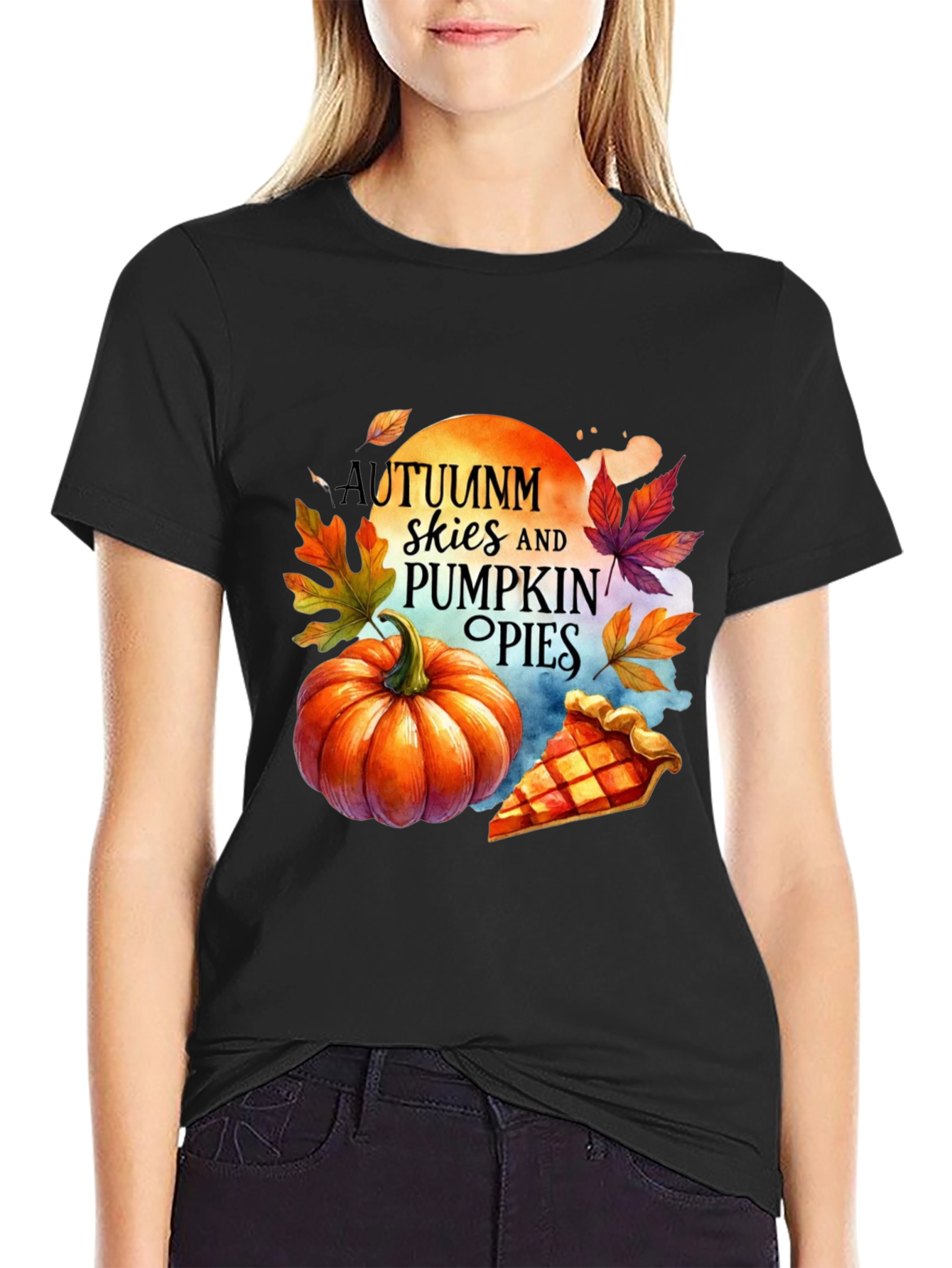 Autumn Skies Pumpkin Pies Graphic Tee