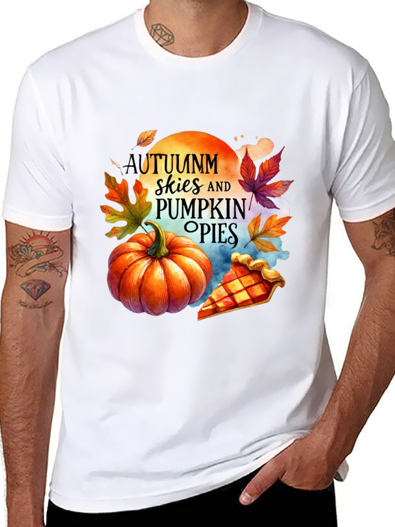 Autumn Skies Pumpkin Pies Graphic Tee