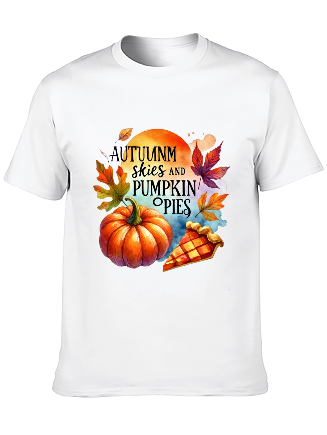 Autumn Skies Pumpkin Pies Graphic Tee