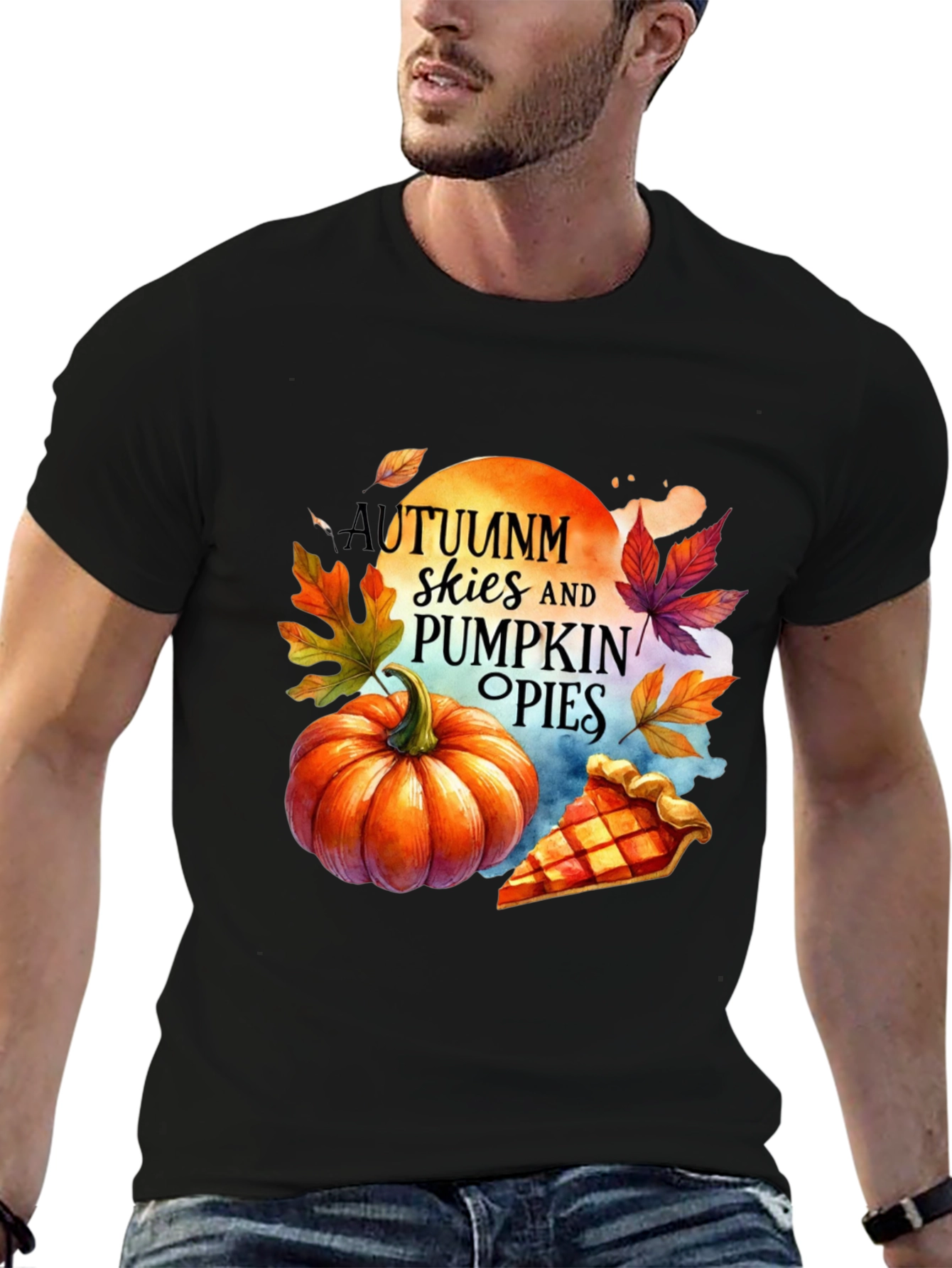Autumn Skies Pumpkin Pies Graphic Tee