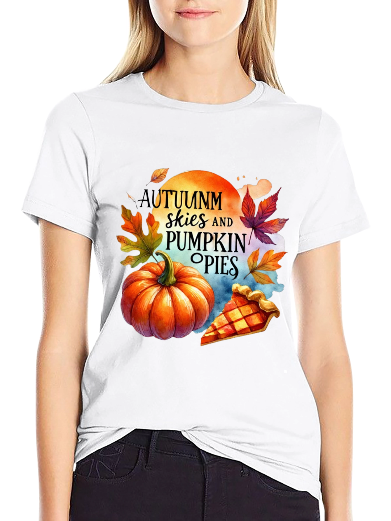 Autumn Skies Pumpkin Pies Graphic Tee