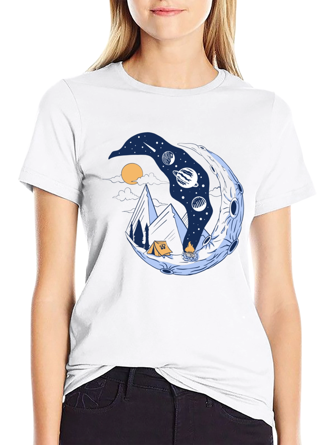 Cosmic Camping Black T-Shirt