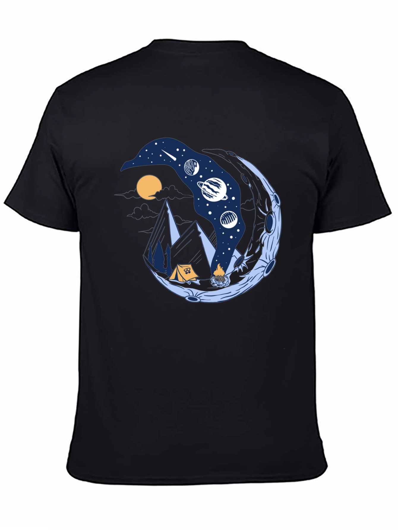 Cosmic Camping Black T-Shirt