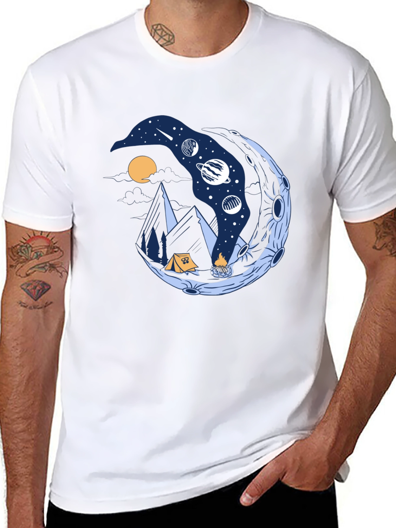 Cosmic Camping Black T-Shirt
