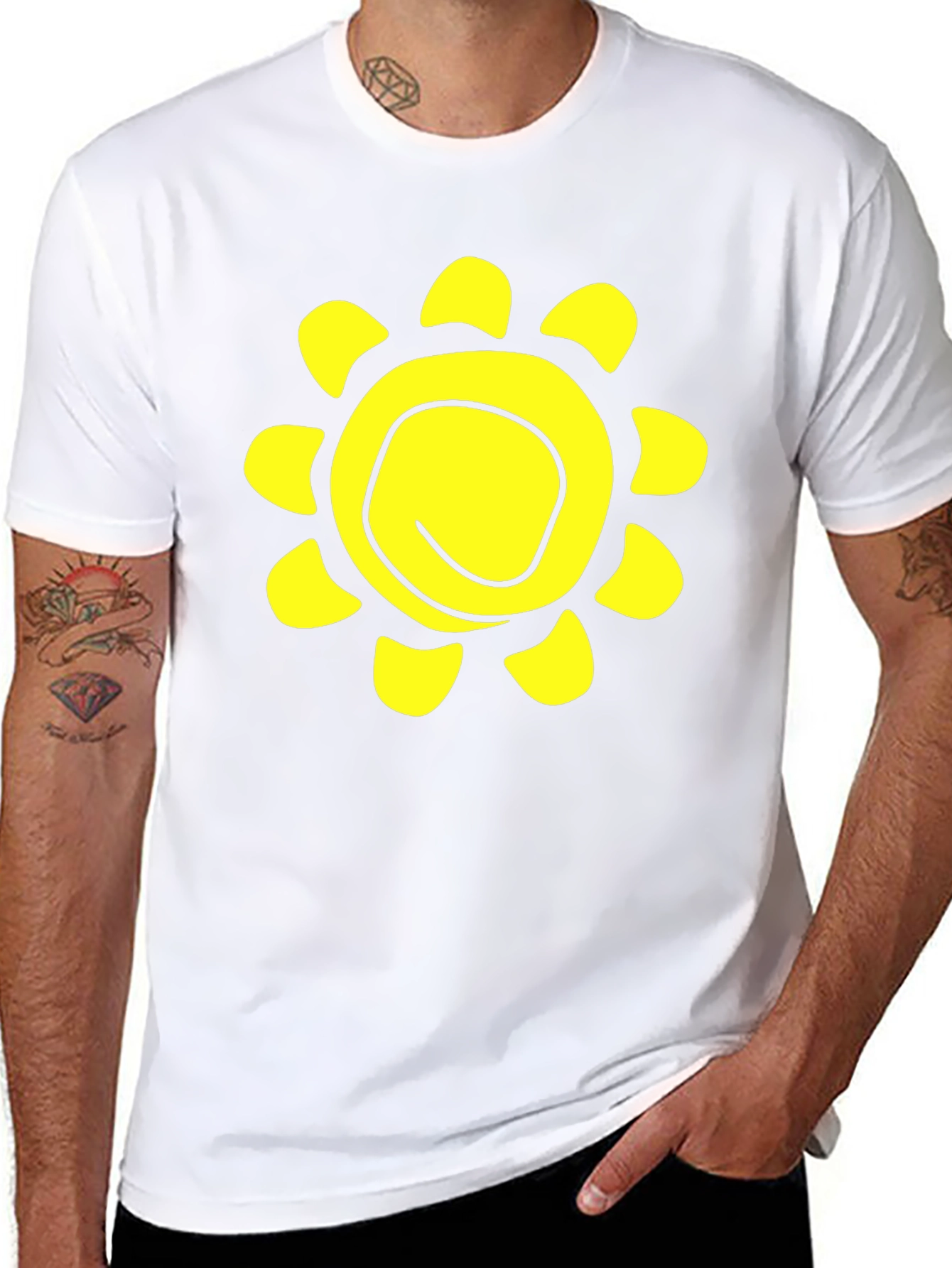 Sunshine Graphic Black T-Shirt - Casual Comfort