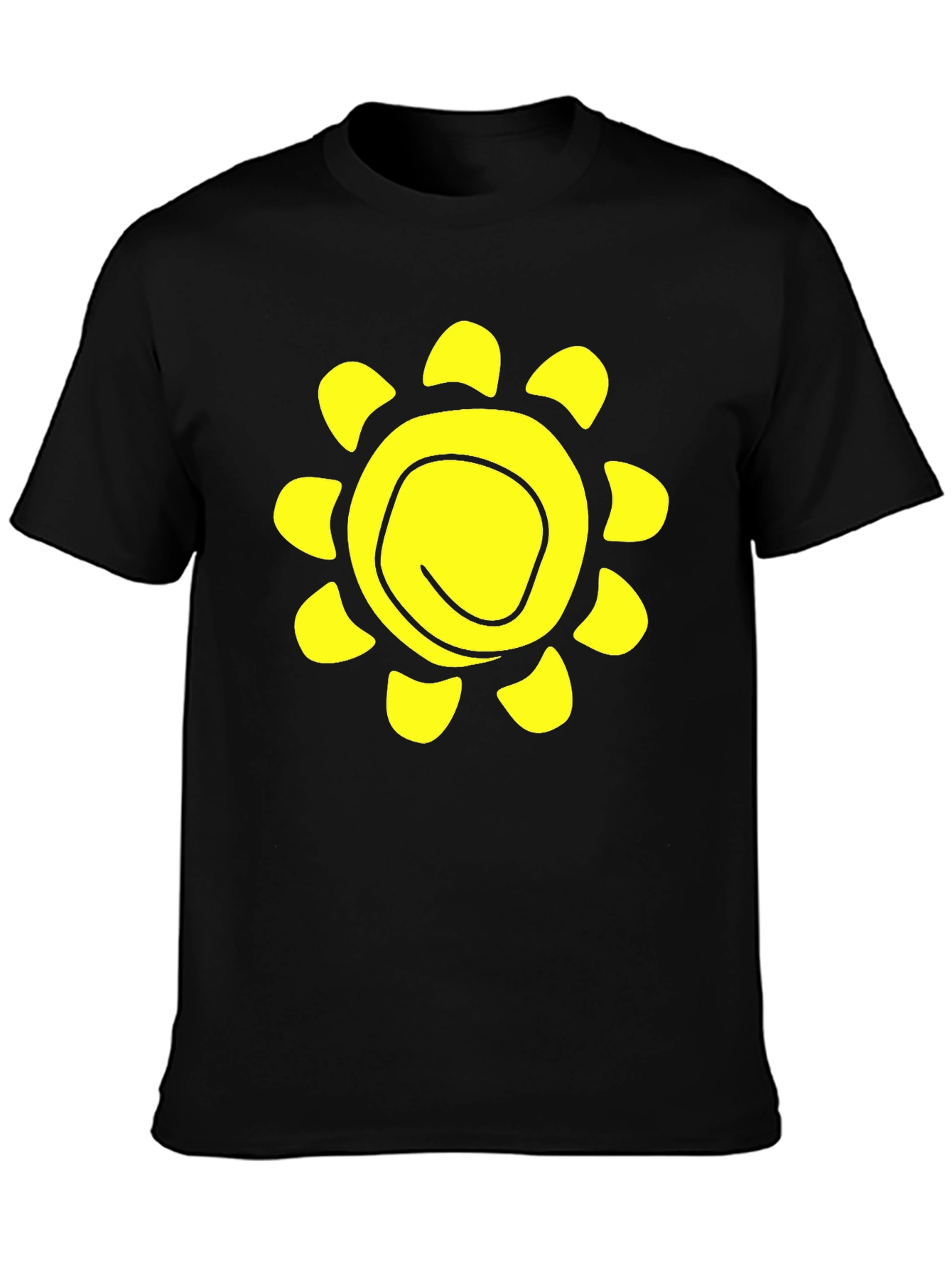 Sunshine Graphic Black T-Shirt - Casual Comfort