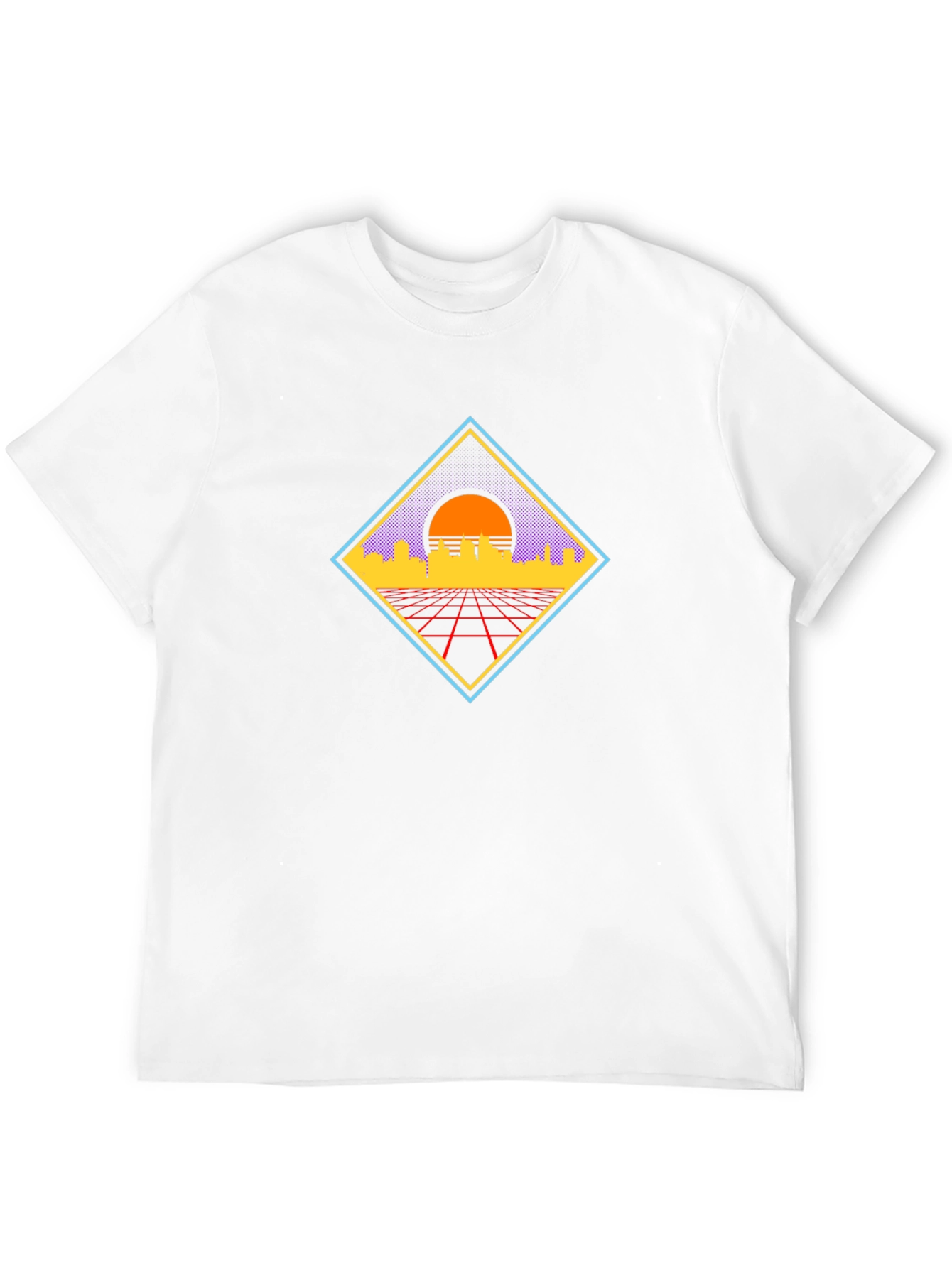 Retro Cityscape Graphic T-Shirt - Black
