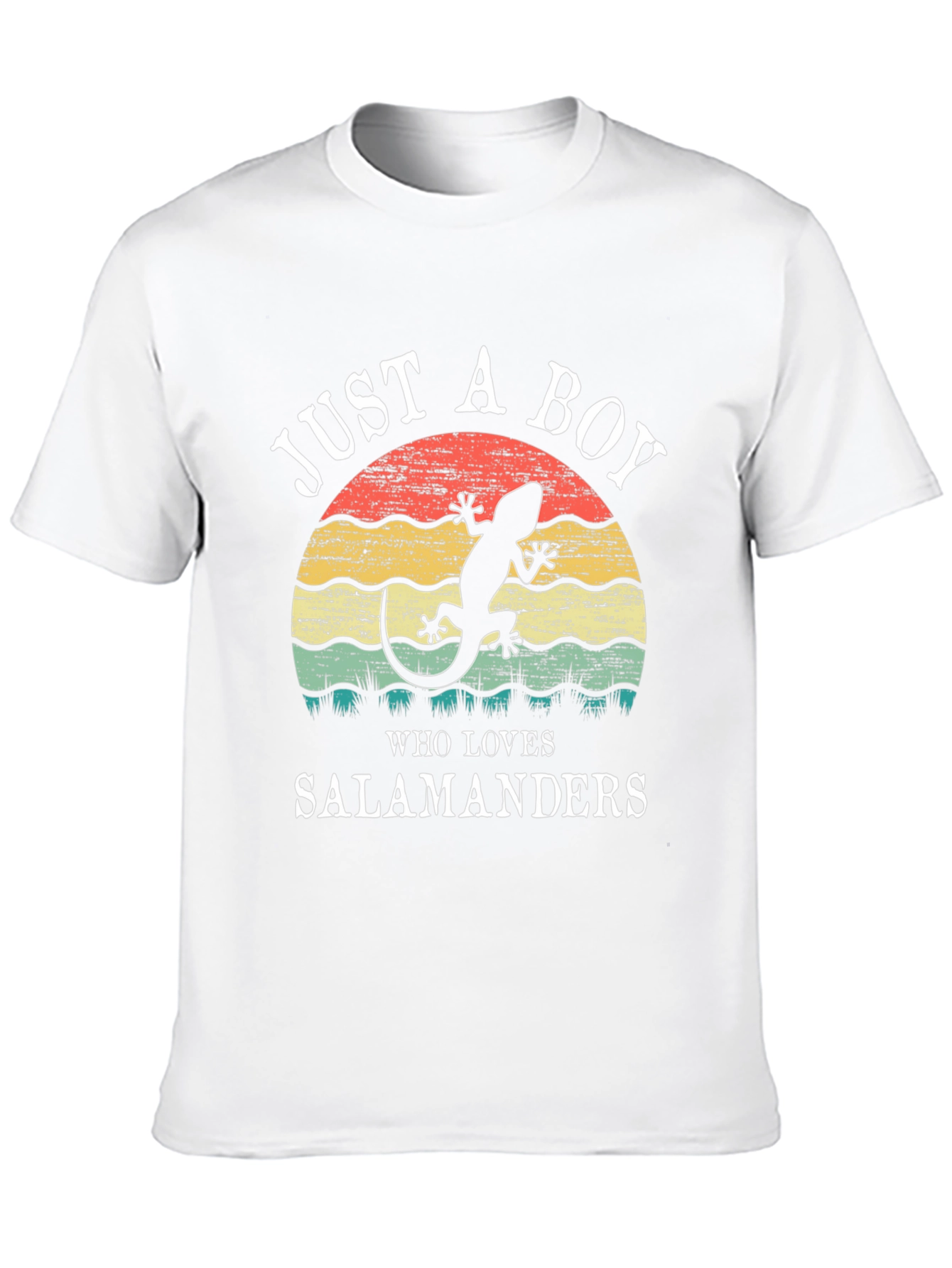 Boy Who Loves Salamanders T-Shirt Retro Style Tee