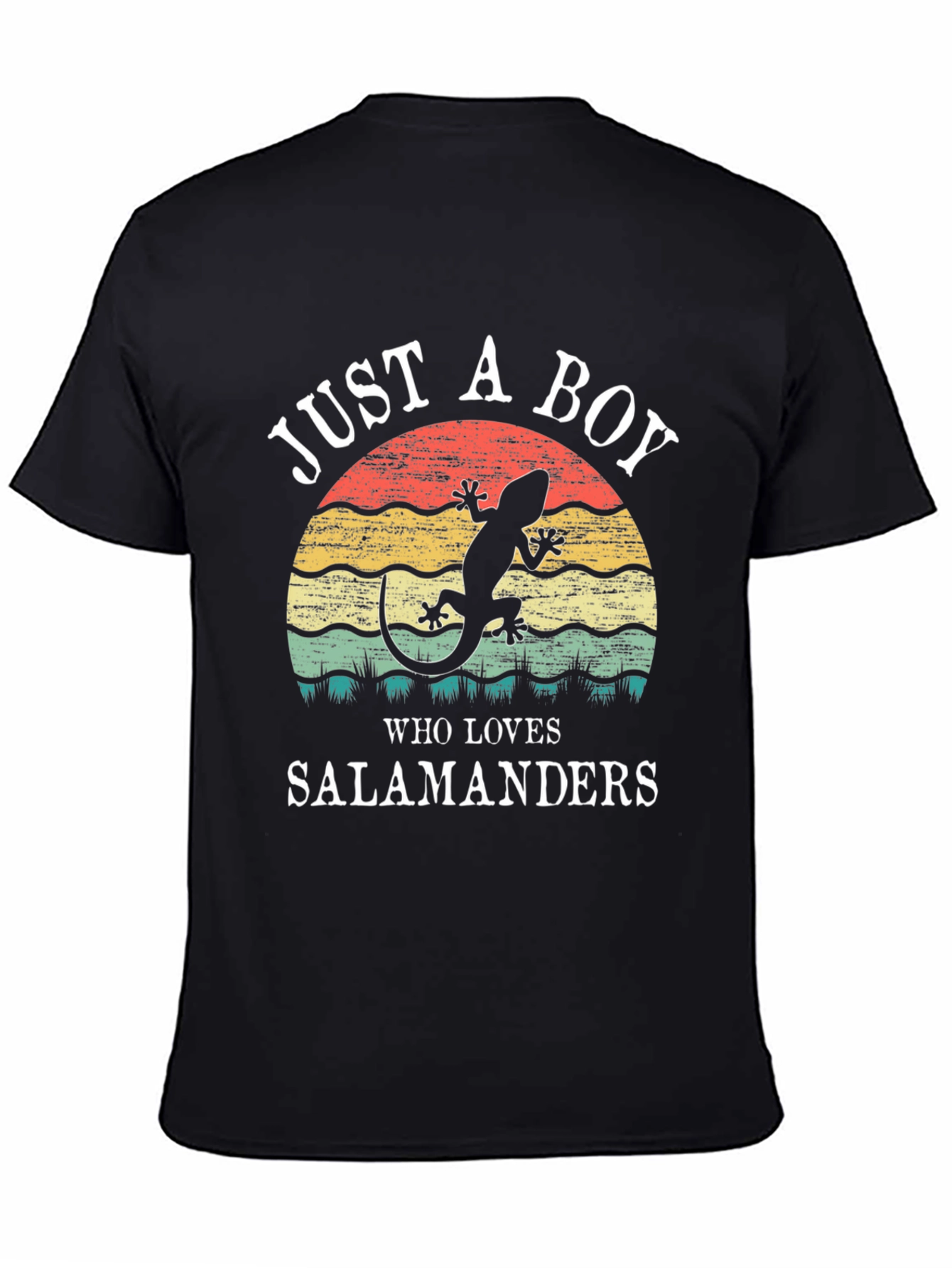 Boy Who Loves Salamanders T-Shirt Retro Style Tee