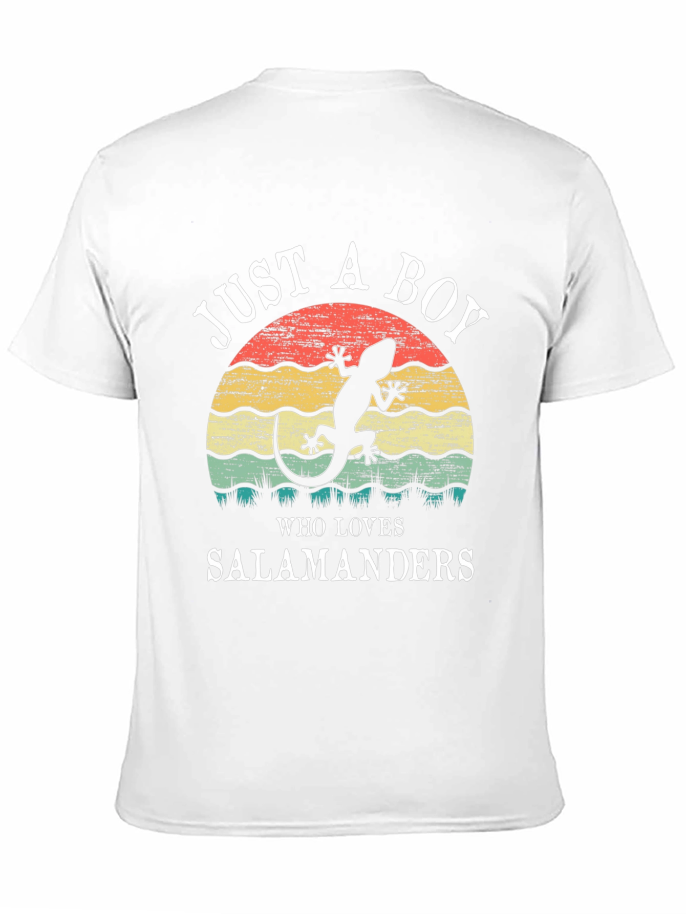 Boy Who Loves Salamanders T-Shirt Retro Style Tee