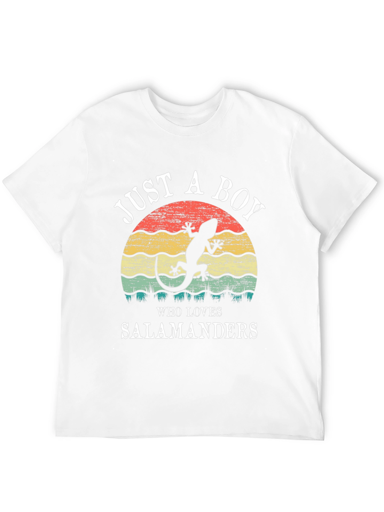 Boy Who Loves Salamanders T-Shirt Retro Style Tee