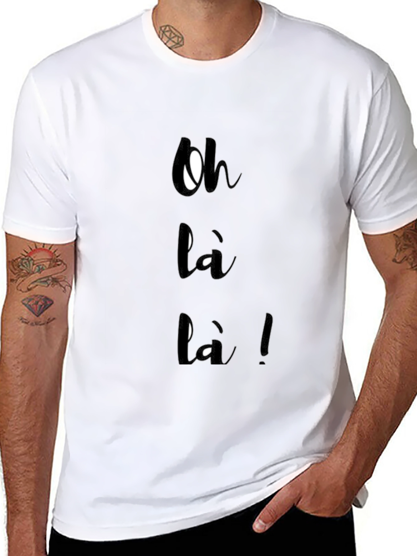 Oh Là Là!  Stylish Black Graphic Tee