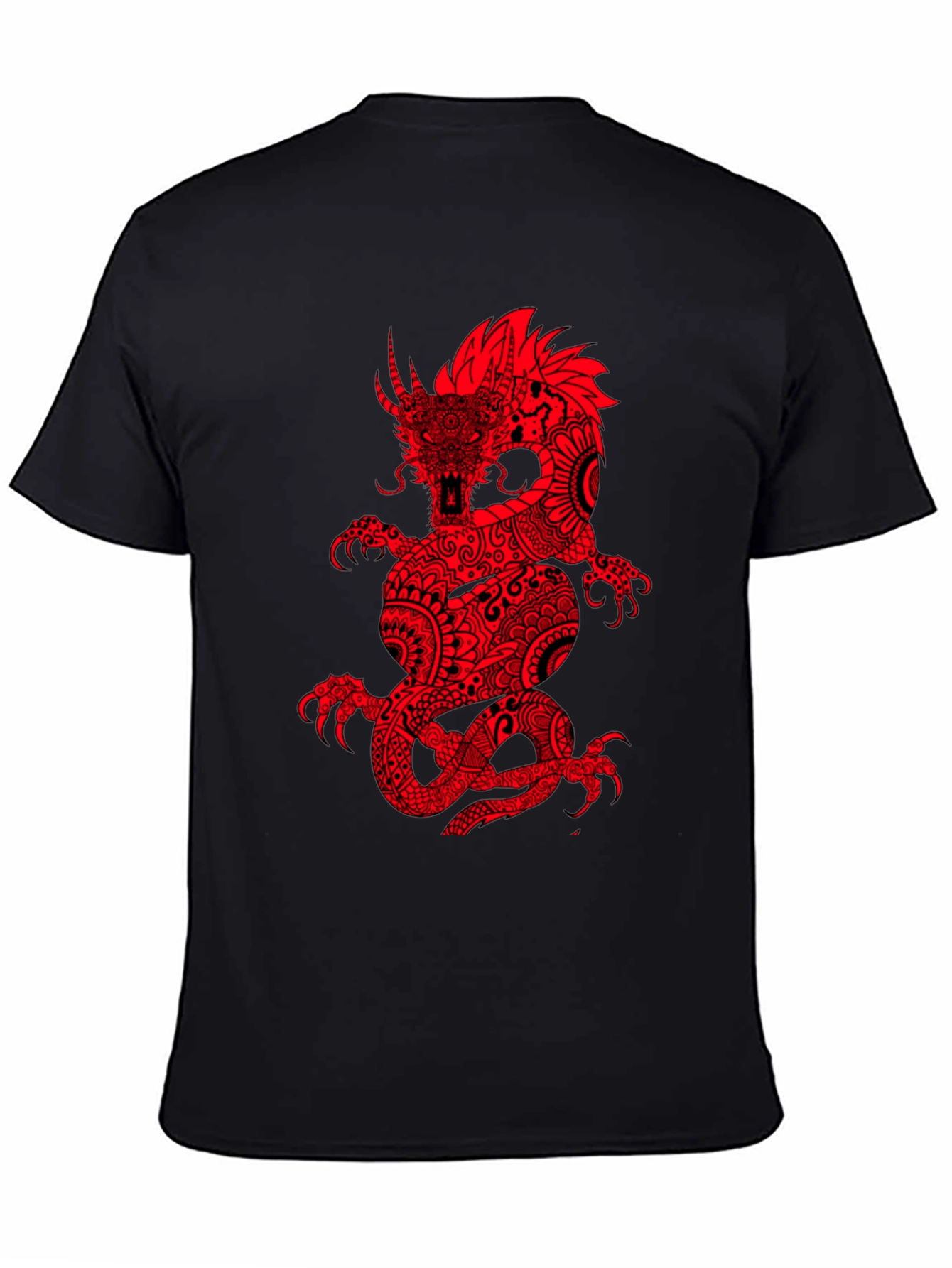 Red Dragon Graphic Black T-Shirt