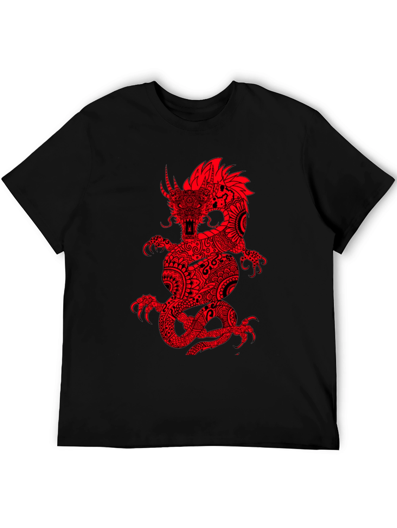 Red Dragon Graphic Black T-Shirt