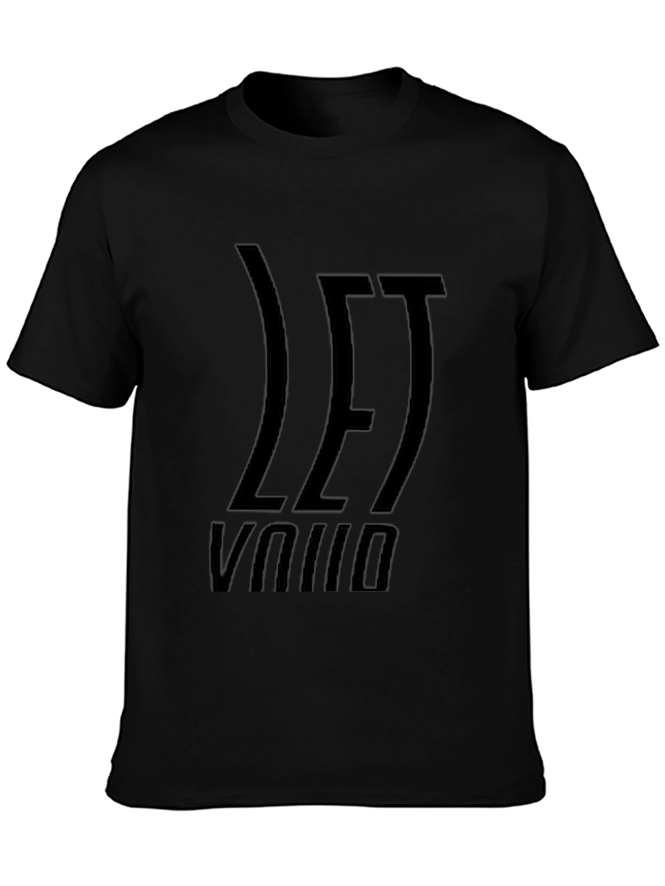 Let Void Black Graphic Tee - Modern Style