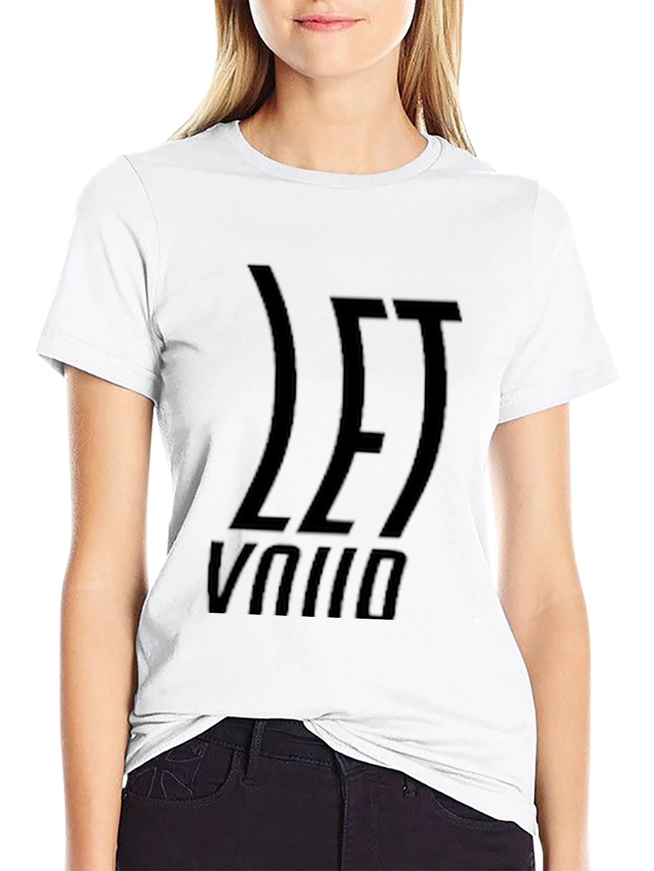 Let Void Black Graphic Tee - Modern Style