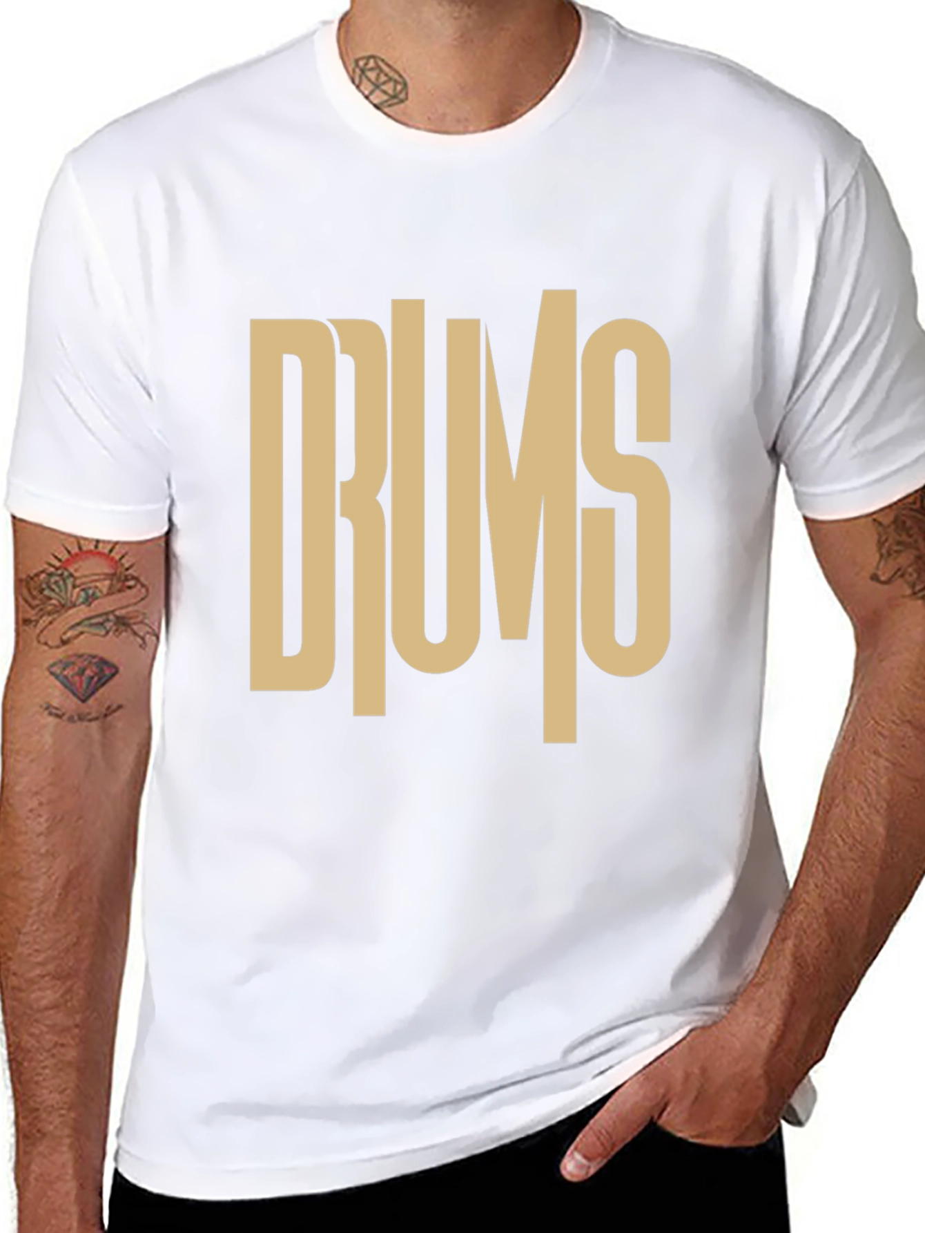 Drums Graphic Tee - Music Lovers T-Shirt