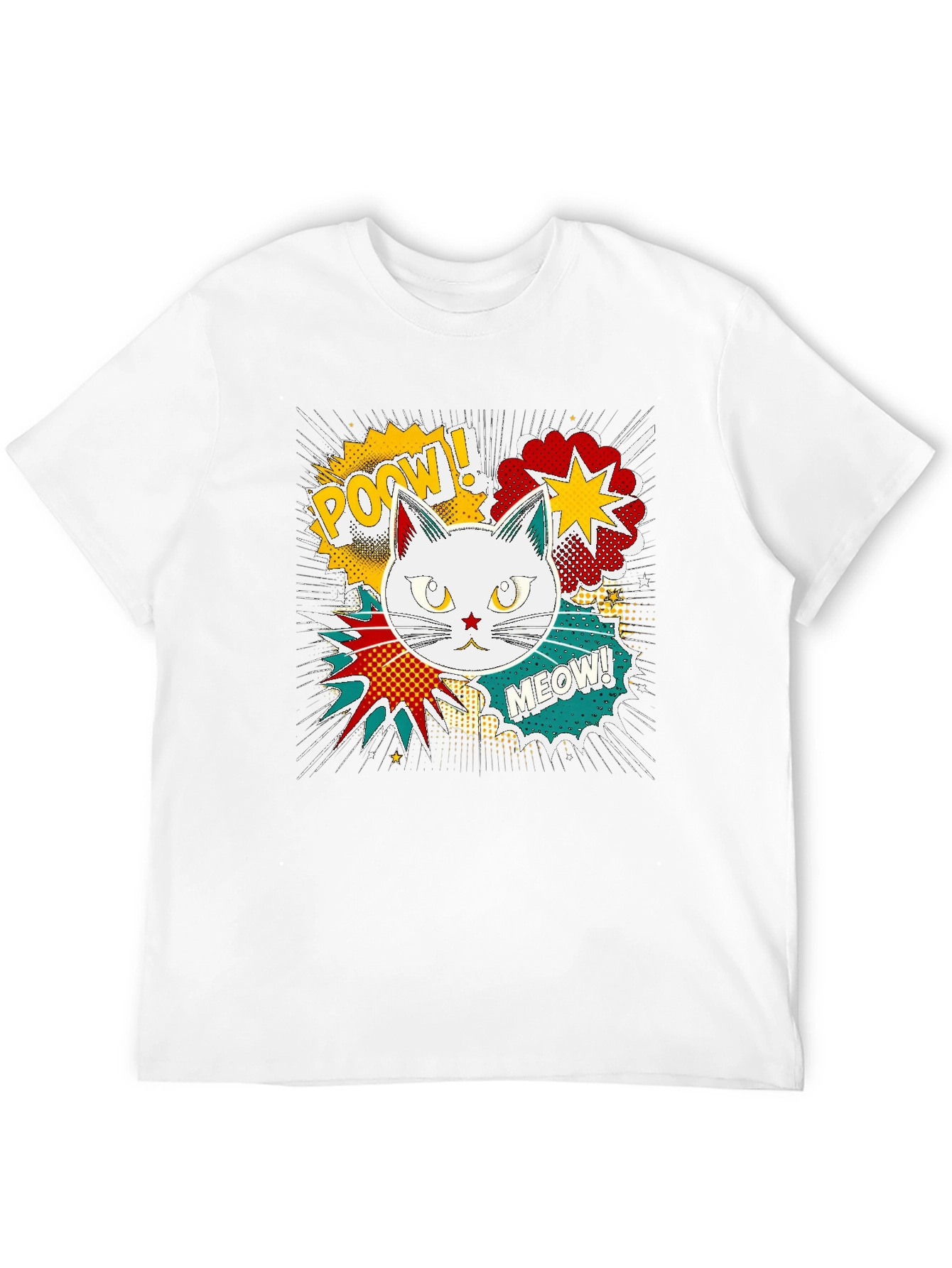 Comic Cat T-Shirt - Pow! Meow!
