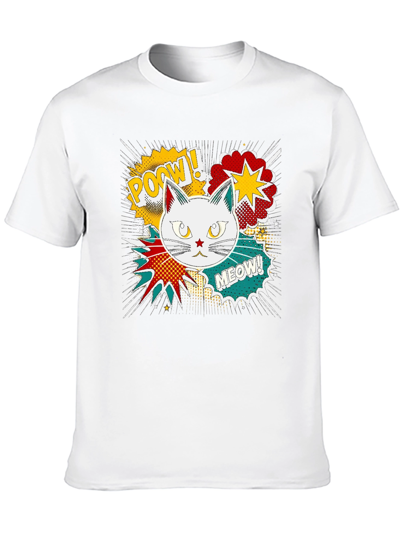 Comic Cat T-Shirt - Pow! Meow!