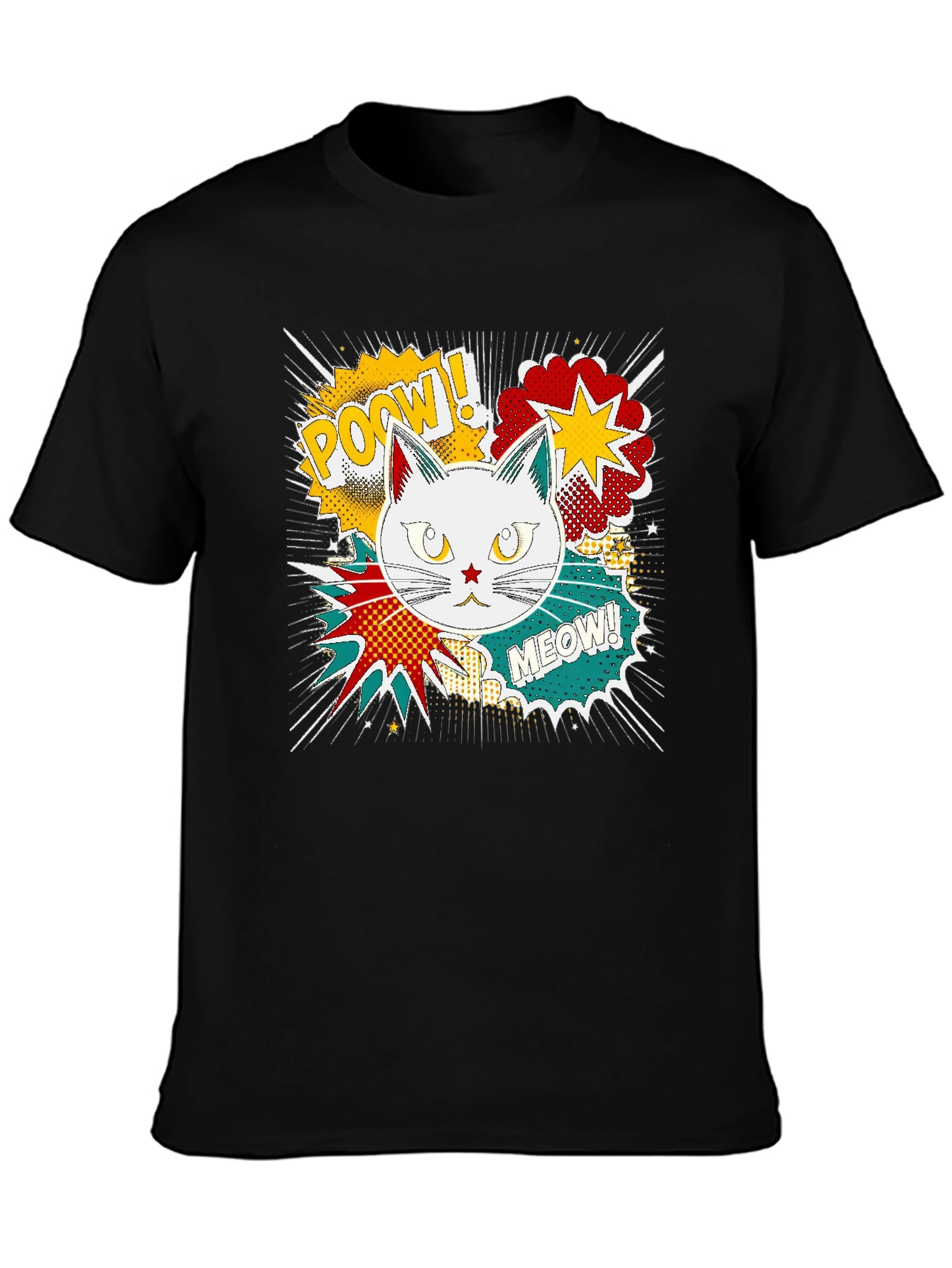 Comic Cat T-Shirt - Pow! Meow!