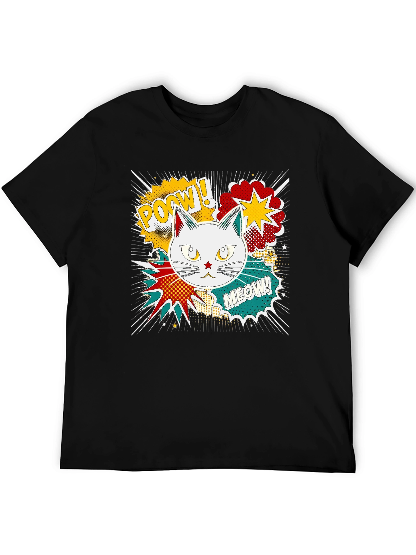 Comic Cat T-Shirt - Pow! Meow!