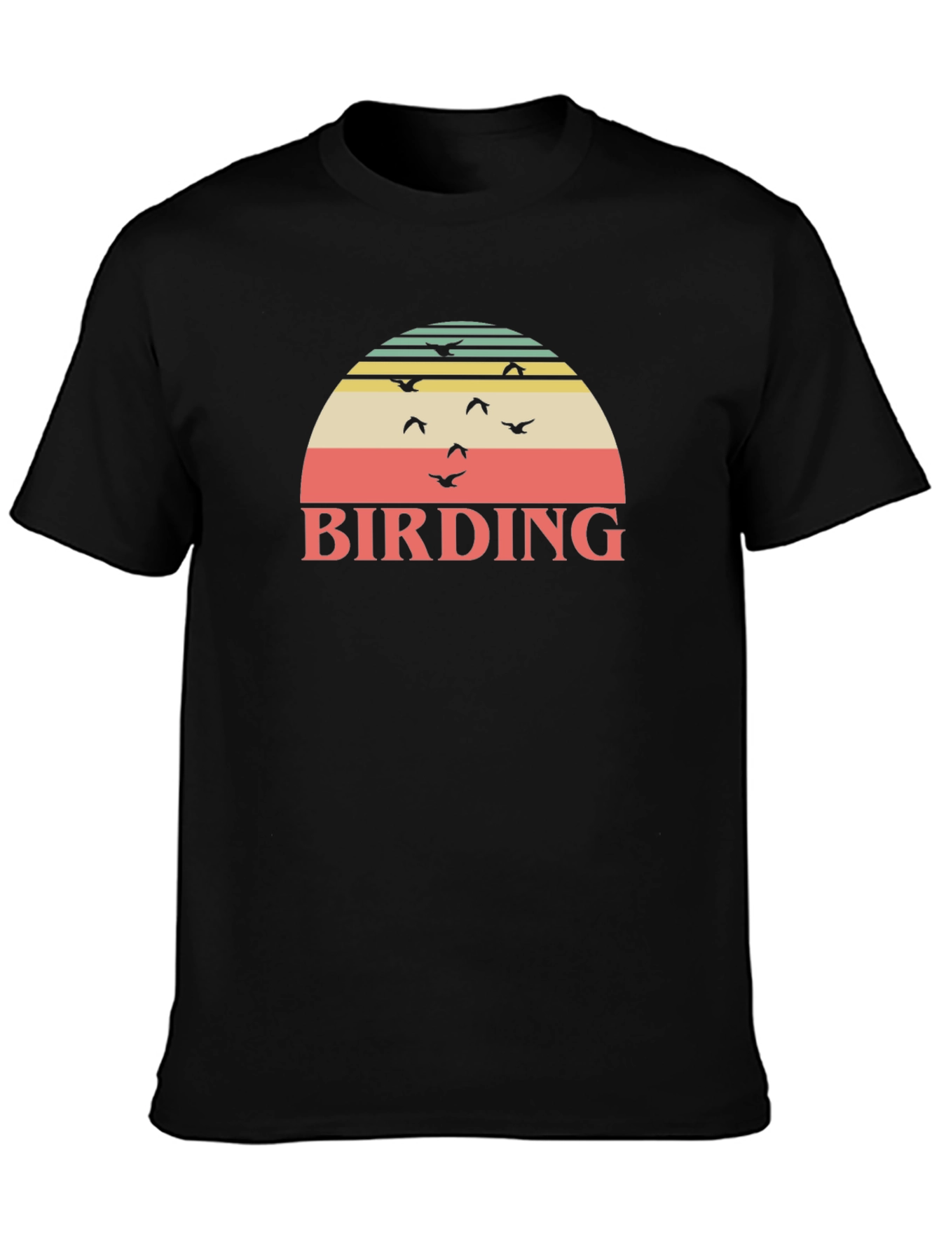 Birding Sunset Graphic T-Shirt - Nature Lover Apparel