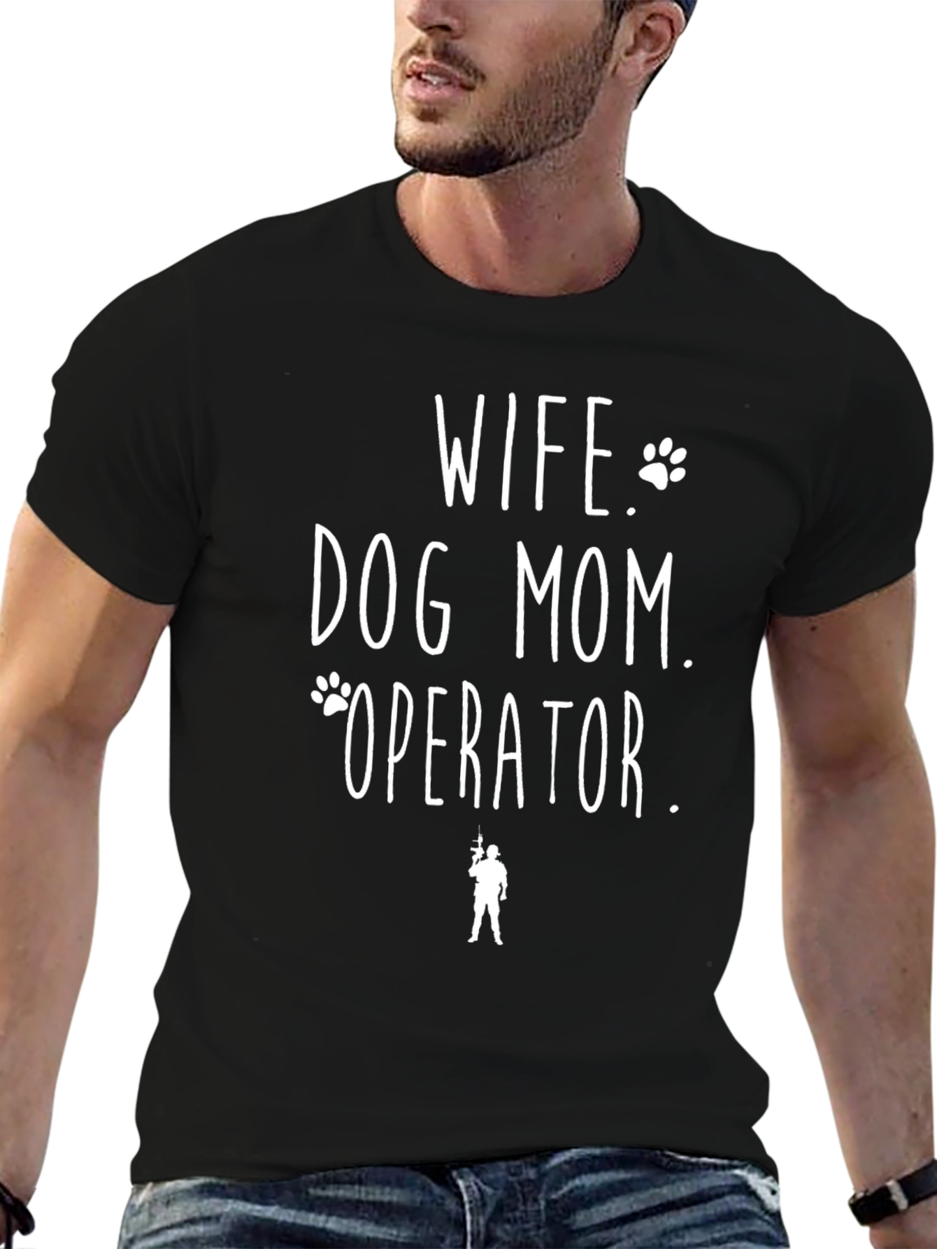 Wife Dog Mom Operator Graphic T-Shirt