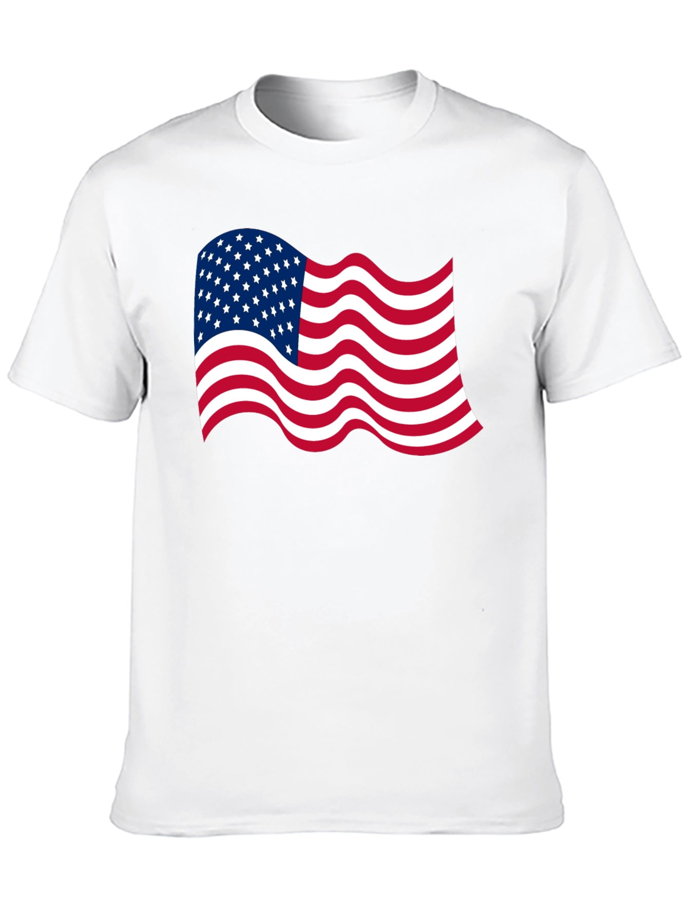 American Flag Wavy Graphic Tee