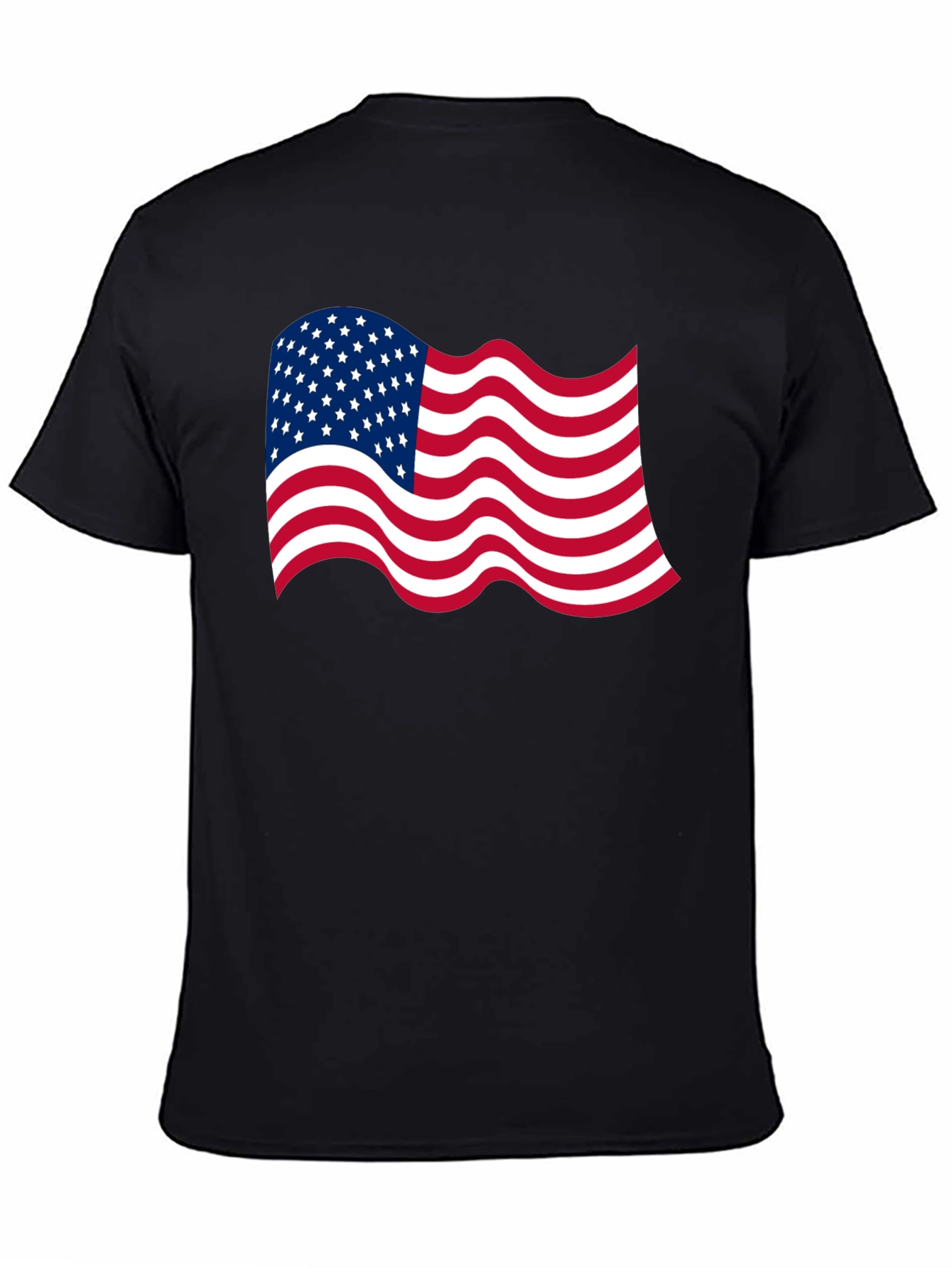 American Flag Wavy Graphic Tee