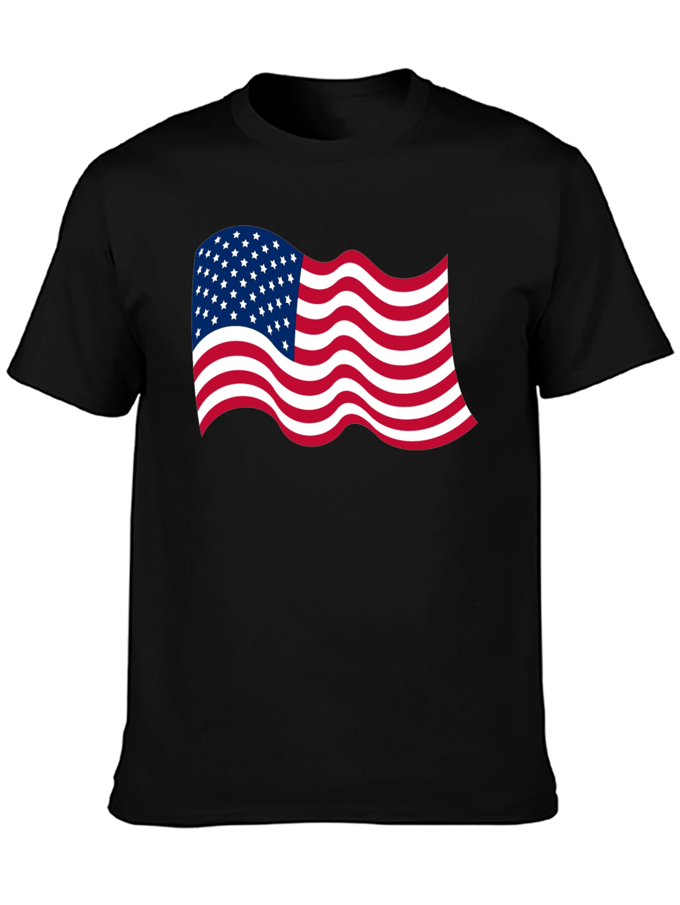 American Flag Wavy Graphic Tee