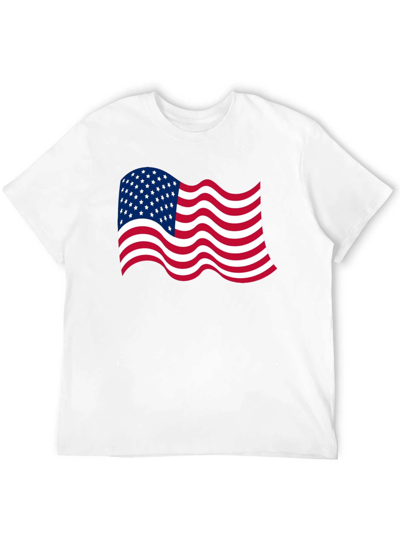 American Flag Wavy Graphic Tee