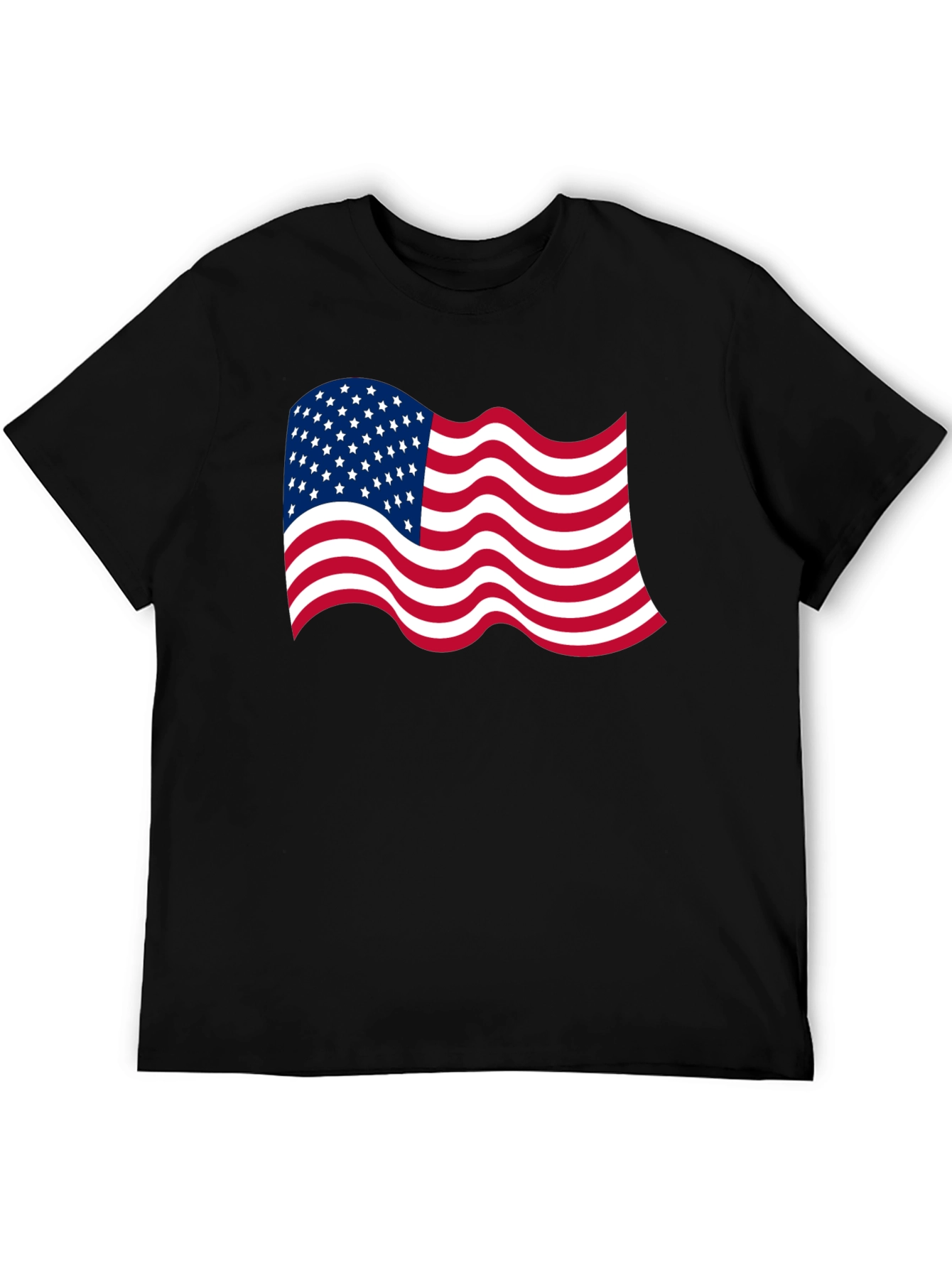 American Flag Wavy Graphic Tee