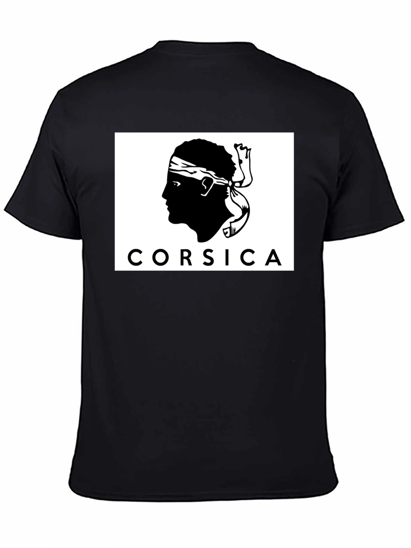 Corsica Silhouette Graphic Black T-Shirt