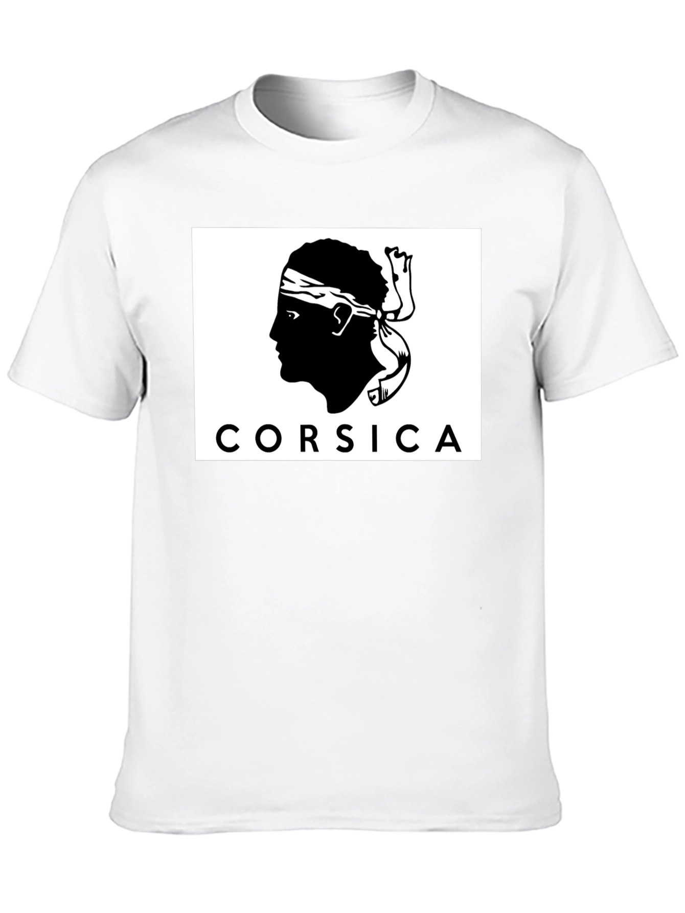 Corsica Silhouette Graphic Black T-Shirt