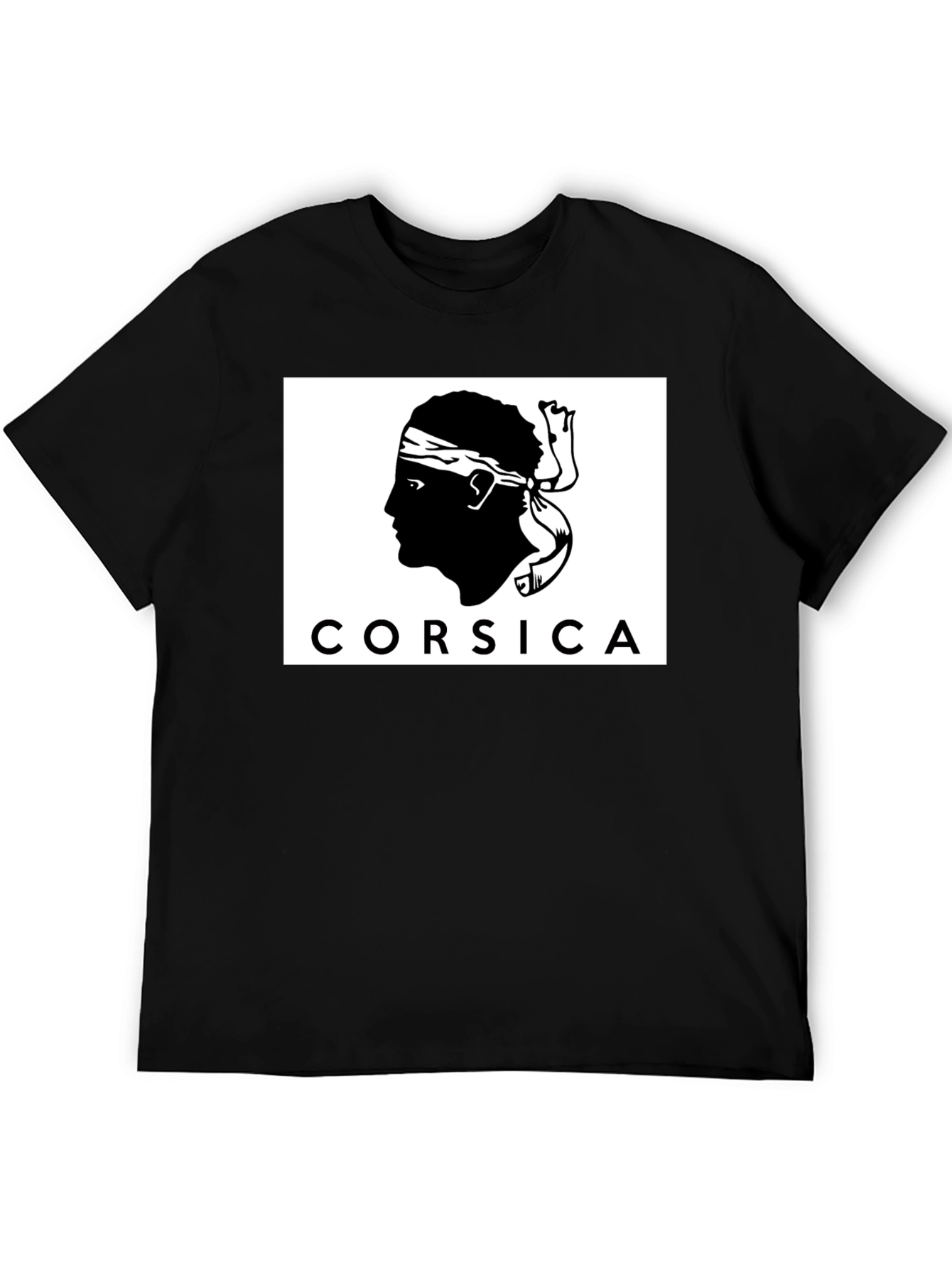 Corsica Silhouette Graphic Black T-Shirt
