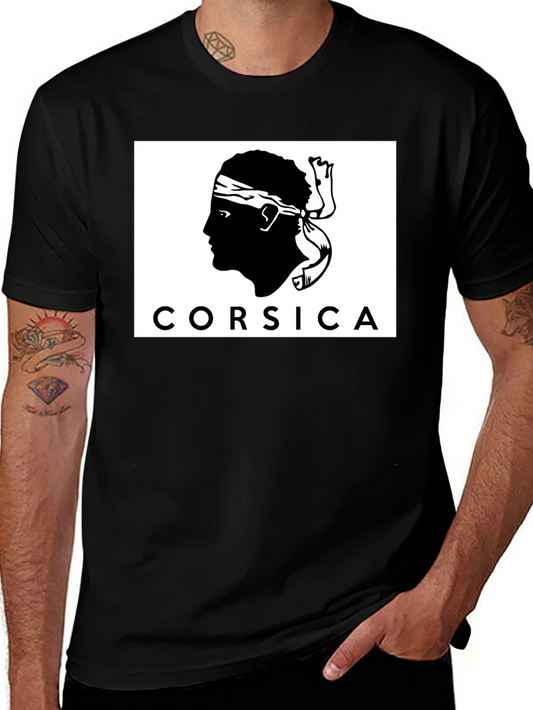Corsica Silhouette Graphic Black T-Shirt