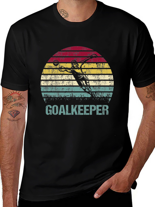 Vintage Goalkeeper Graphic T-Shirt - Retro Soccer Tee