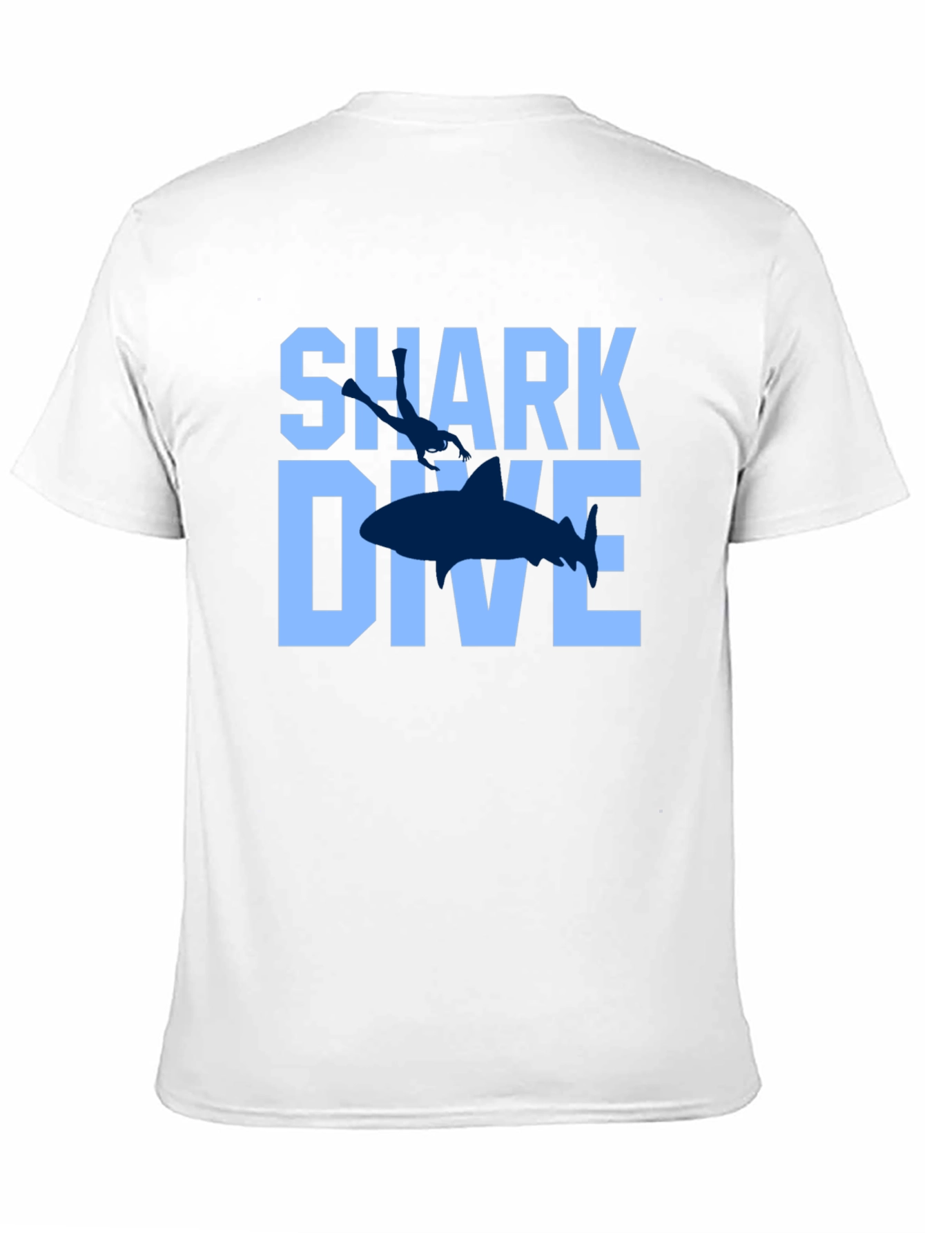 Shark Dive Graphic Print Tee - Black